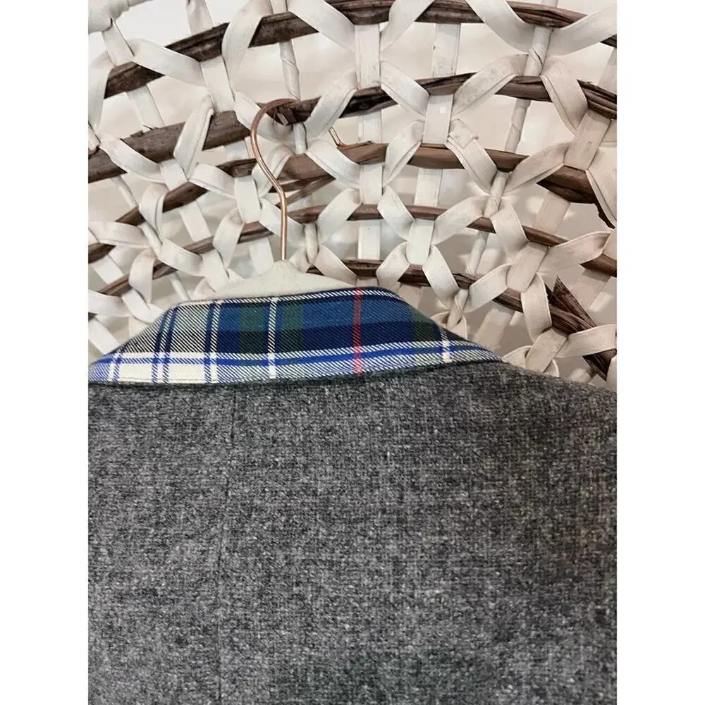 Recycle Brand Pure Wool Gray Flannel Sport Coat – Made in Italy – 40R dad core